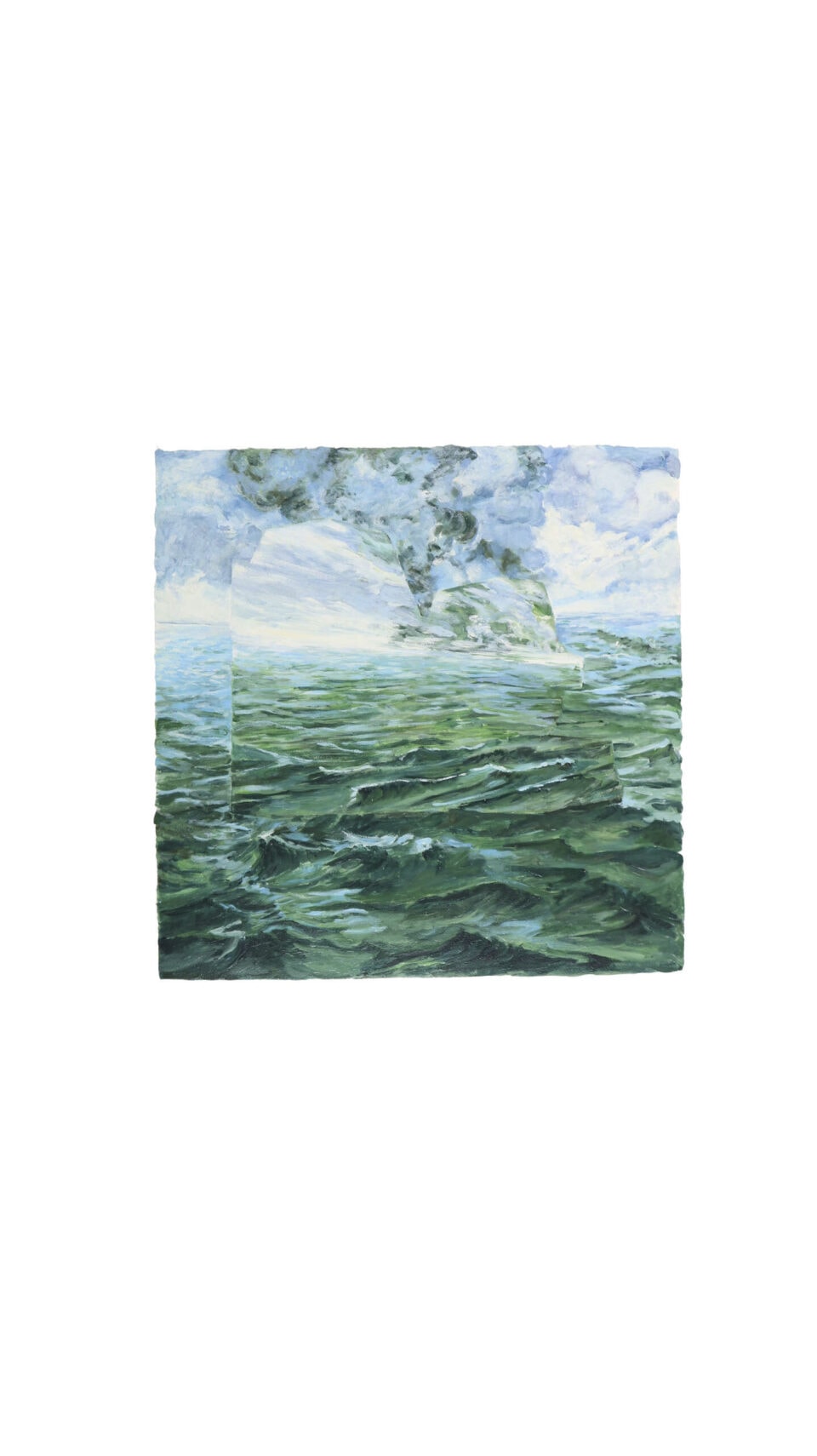 Marines, série Amers, Keasargue et l'Alabama, 2020, huile sur papier Arches 300g, cadre coins bouchés en merisier de pays, verre qualité musée anti-reflets, finition cire d’abeille et Carnauba, 112x81x6 cm. (2).jpg