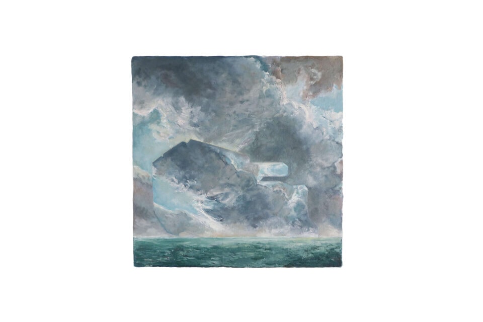 Marines, série Sombre, Embrun, 2019, huile sur papier vergé, 50 x 65 cm