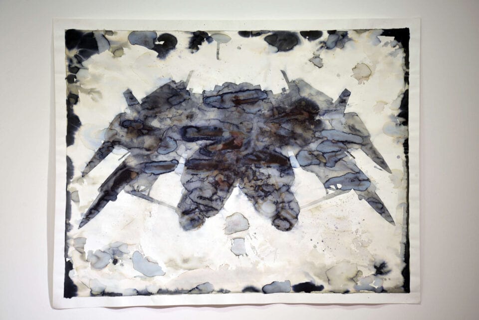 Mirage II, 2013, lavis sur papier, 150 x 185 cm Galerie de EESAB Lorient, 2013 ©Photographie Robert Le Gall